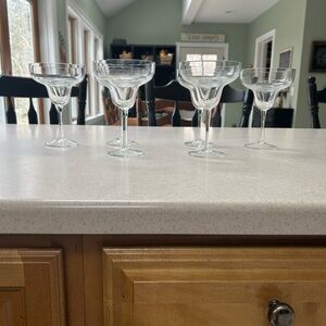 6 Crate and Barrel Traditional Margarita Glasses.